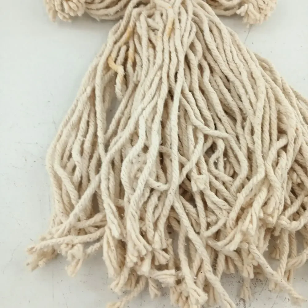 Vintage Mop Head Yarn Rope Doll Hand-Painted Face – Primitive Folk Art Décor